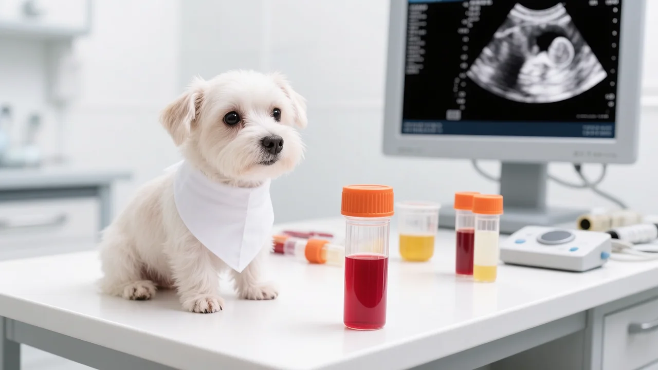 Piesek badanie veterinary clinic