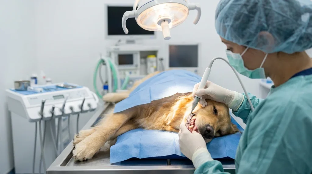 Czyszczenie zebow psa klinika