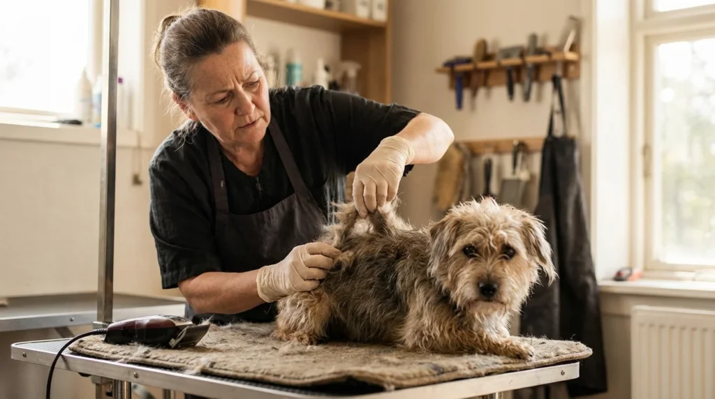 Groomer pielegnacja skoltuniony pies