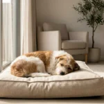 Piesek na wygodnym legowisku